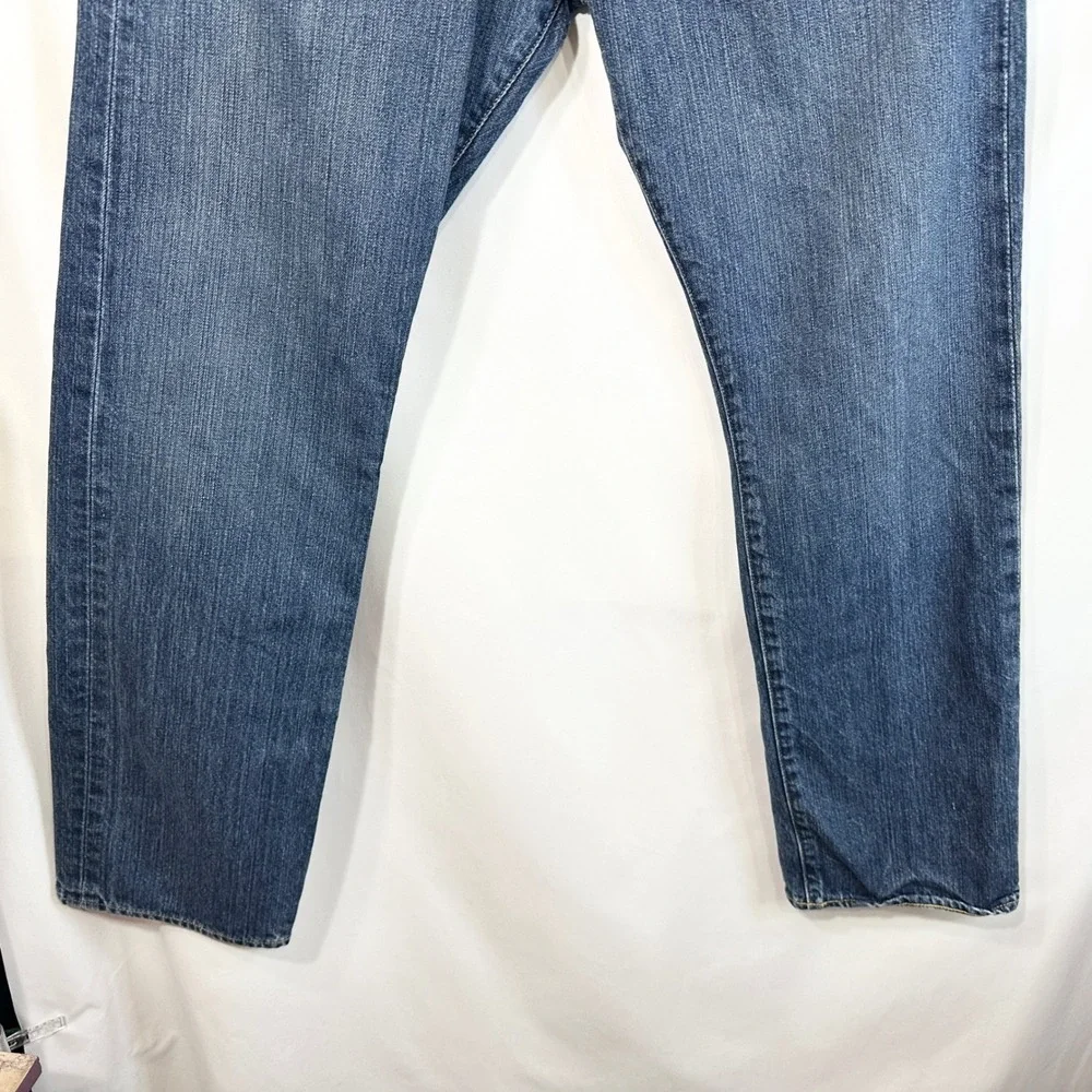Polo Ralph Lauren Mens 34x32 Jeans Straight Leg Medium Wash Blue Denim Logo 1764